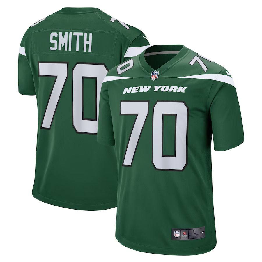 Men New York Jets #70 Eric Smith Nike Gotham Green Game Player NFL Jersey->new york jets->NFL Jersey